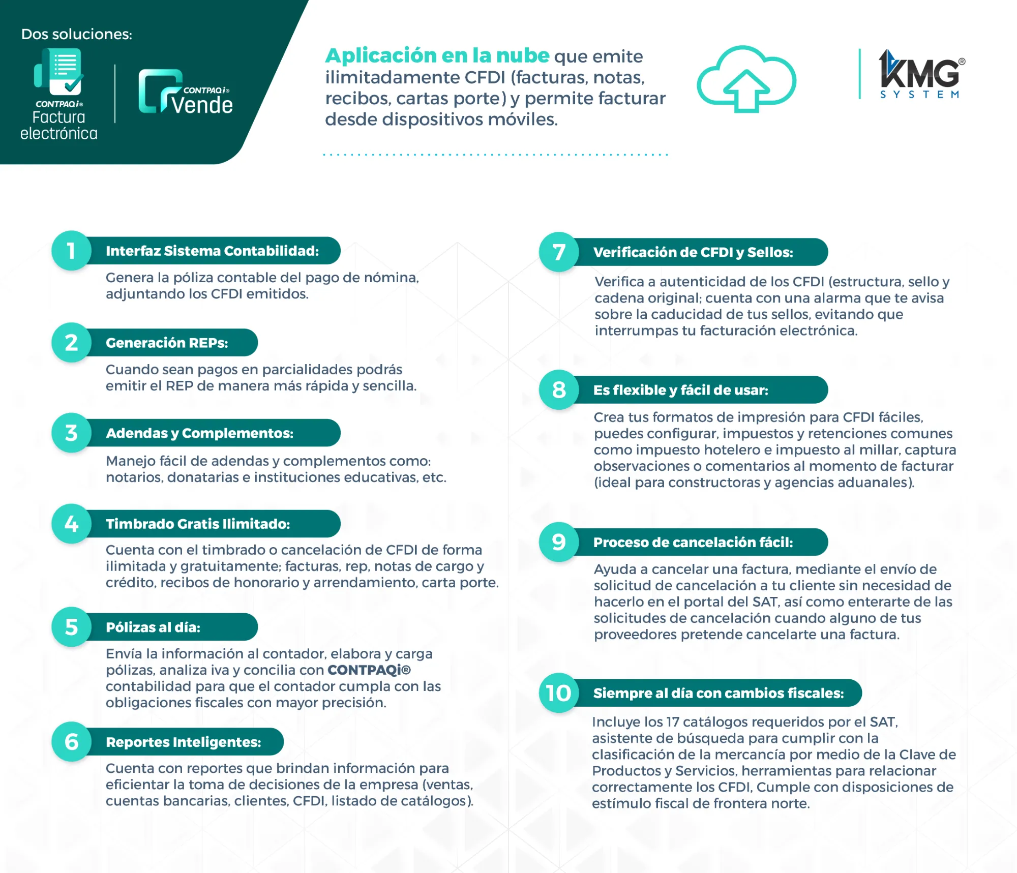 CONTPAQi® Factura Electronica dedicado para la generacion de CFDI sin control de inventario o cuentas por pagar o cobrar.